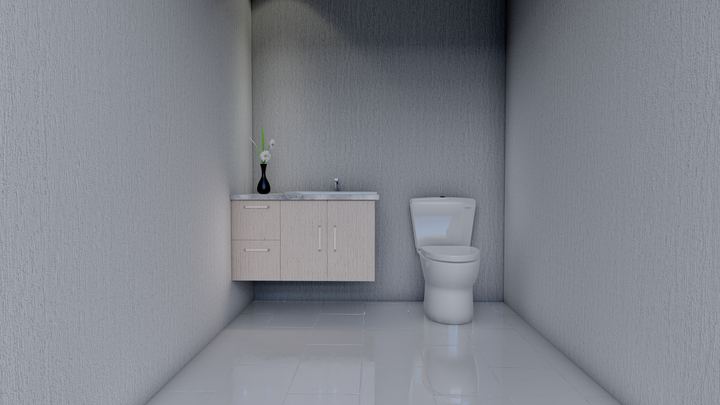 Salle de bain — vanité claire