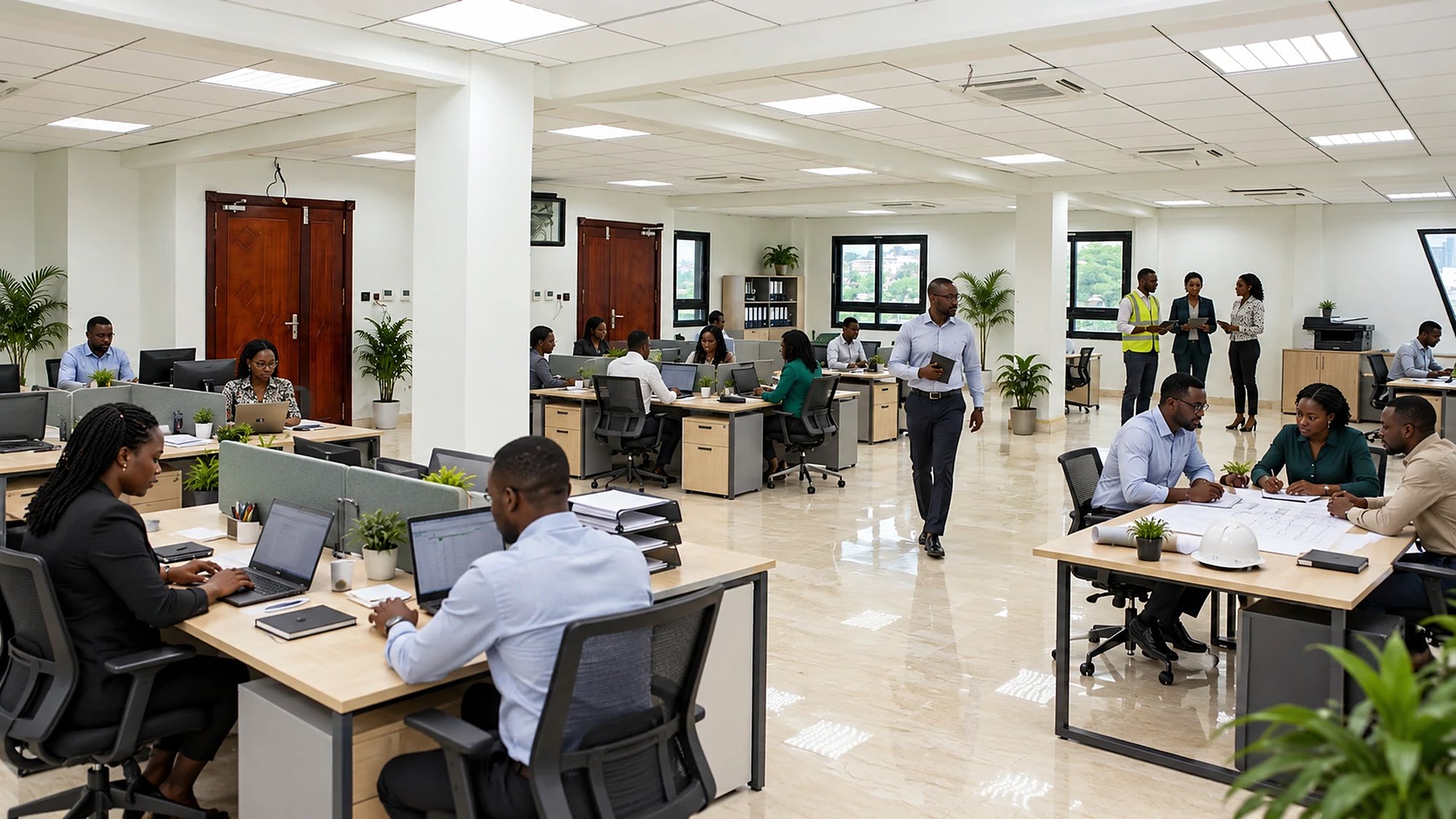 Un plateau en activité